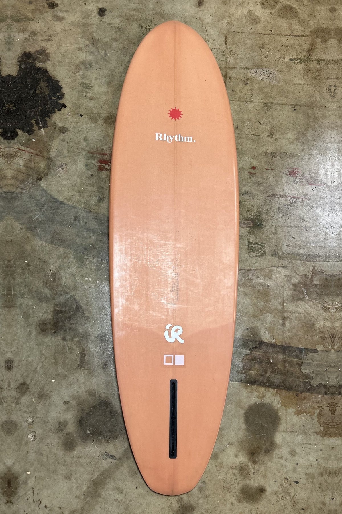 Bronco 6'10 ridden surfboard bottom