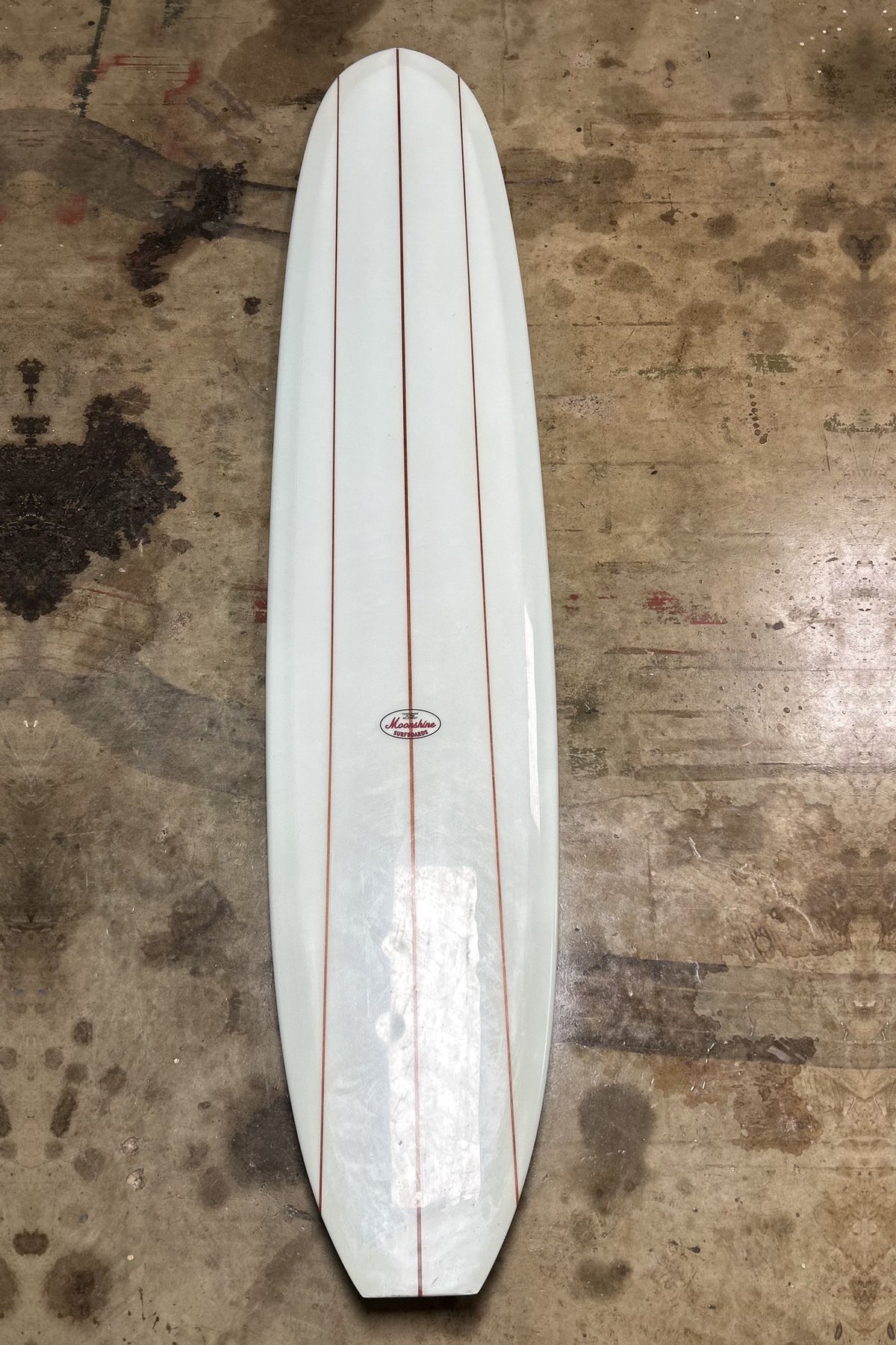 Longhorn 9'6 ridden surfboard deck