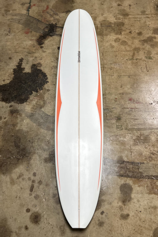 Outlaw 9'2 ridden surfboard deck