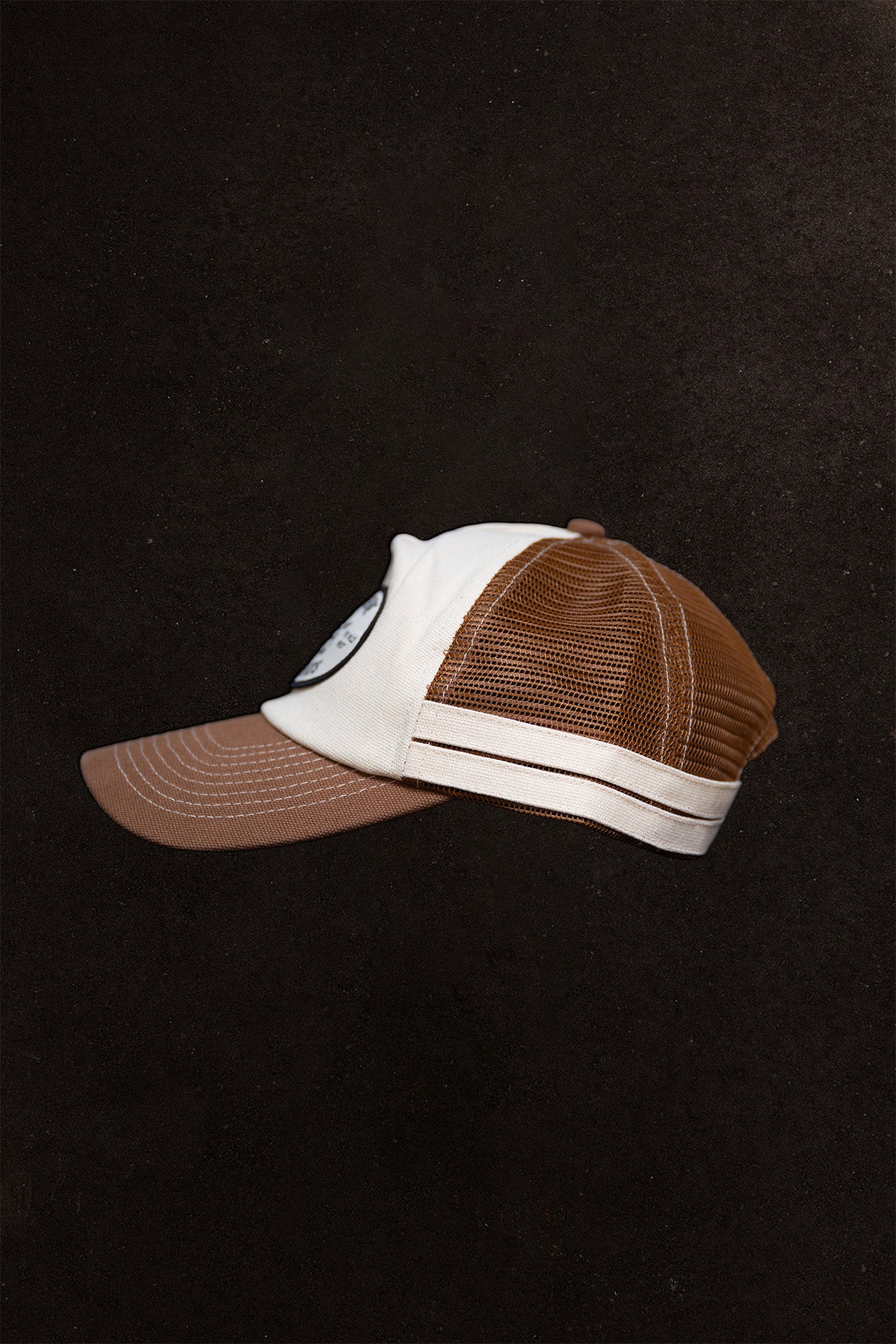 Moonshine Pony Trucker Brown/Cream Side Stripes