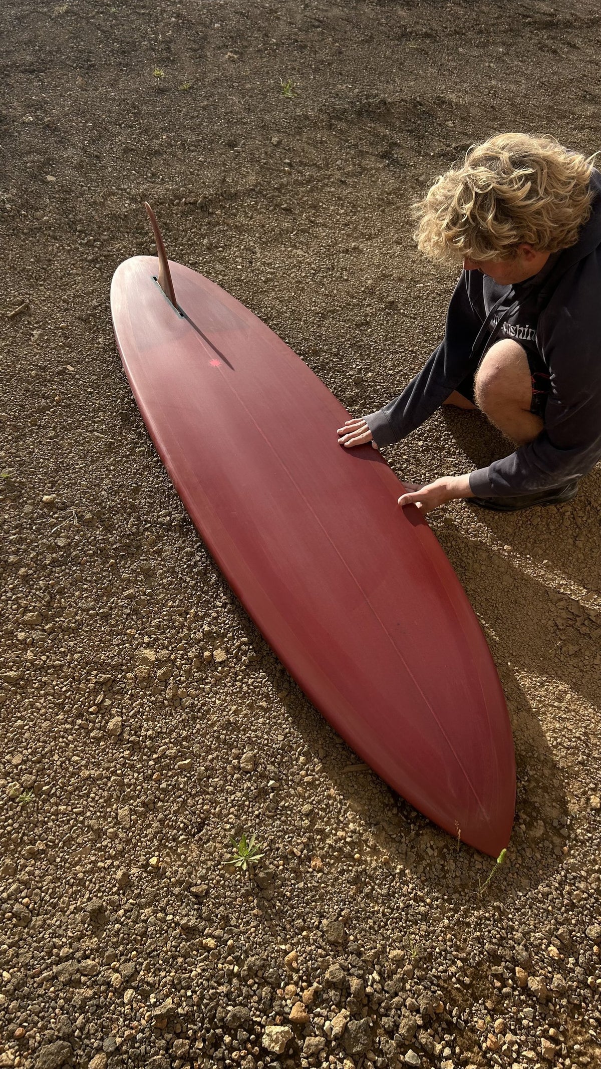 Moonshine Surfboards Desert Raven 6'10 Dark Ruby Red