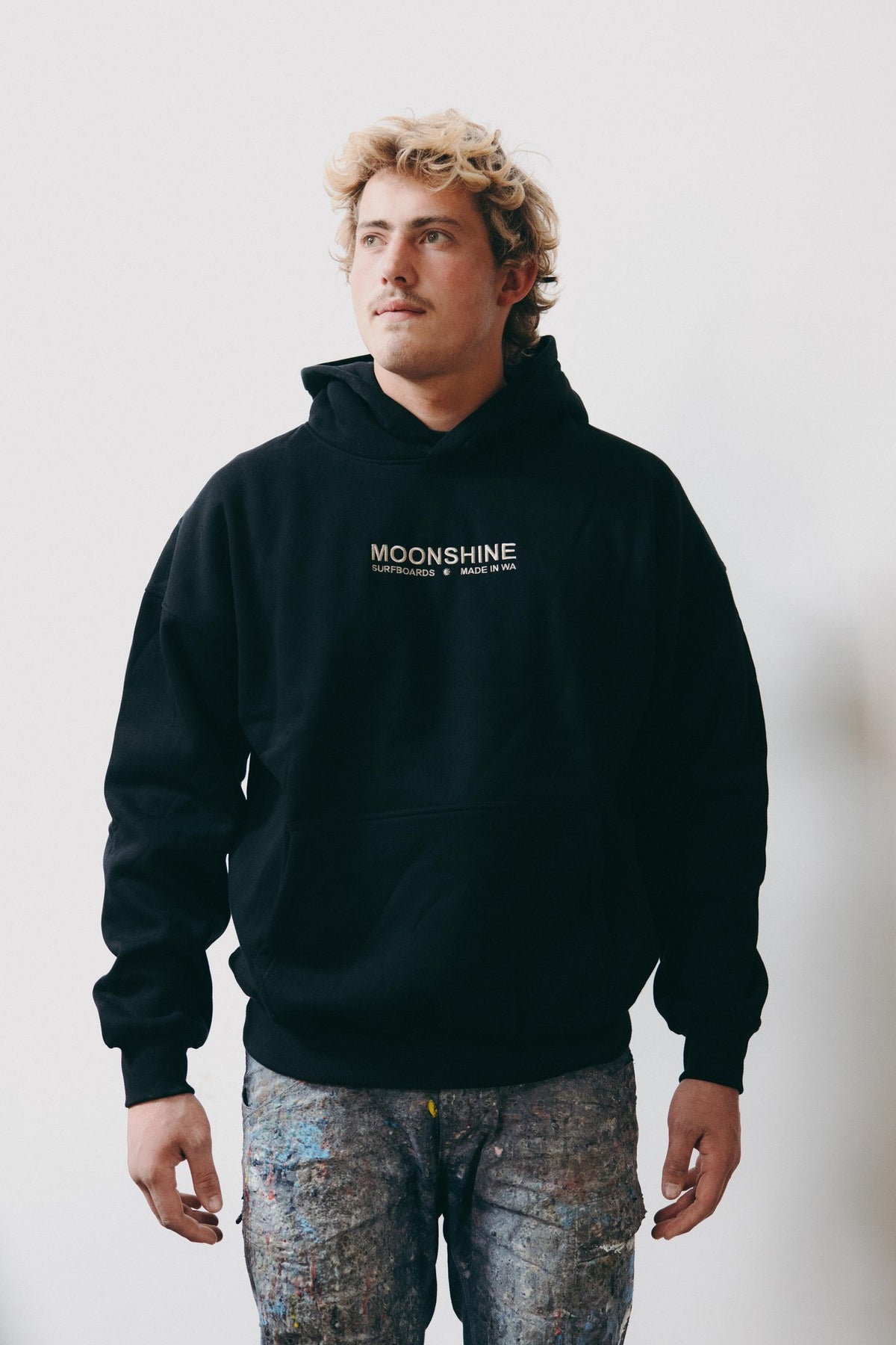 Moonshine Military Hood Embroidered Black