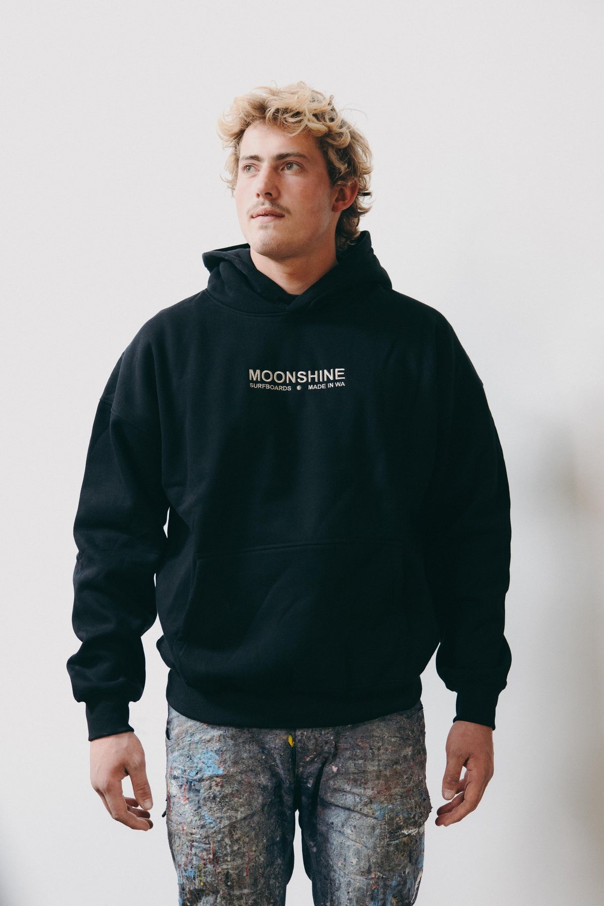 Moonshine Military Hood Embroidered Black